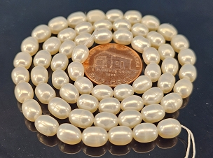 7mm Large White Rice Pearls with Nice Luster