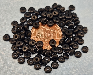 Matte black “O” Beads