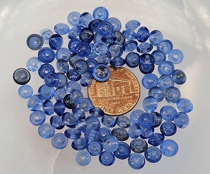 Lot of 88 Czech Glass Pressed Disc Rondelle Beads
