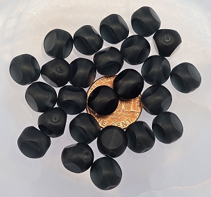 Set of 25 Etched Table Cut Czech Glass Beads