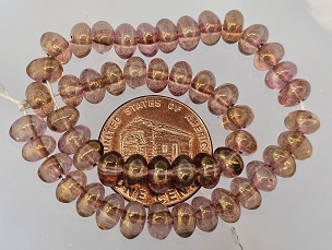 Strand of 50 Rounded Triangle Czech Beads