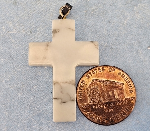 White Howlite Cross