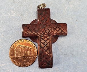 Red Jasper Beautifully Carved Celtic Cross