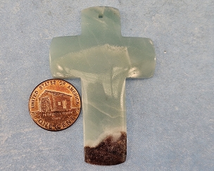 Carved Amazonite Cross
