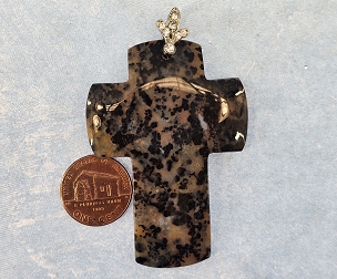 Beautifully Carved Moss agate? Cross