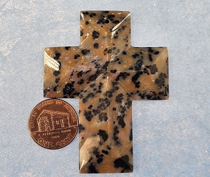 Beautifully Carved Moss Agate? Cross